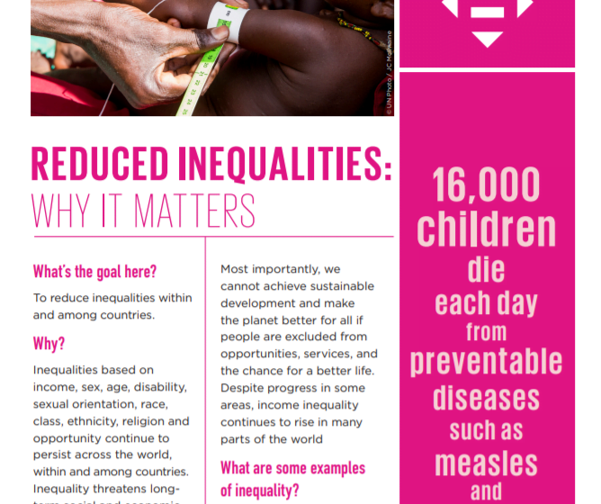  17SDGs –  Mục tiêu 10: Giảm bất bình đẳng trên toàn cầu