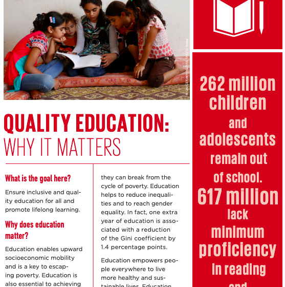  17SDGs – Mục tiêu 4: Nâng cao chất lượng giáo dục