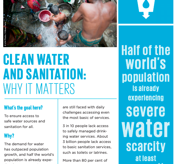  17SDGs – Mục tiêu 6: Đảm bảo tiếp cận với nước và vệ sinh cho tất cả mọi người.