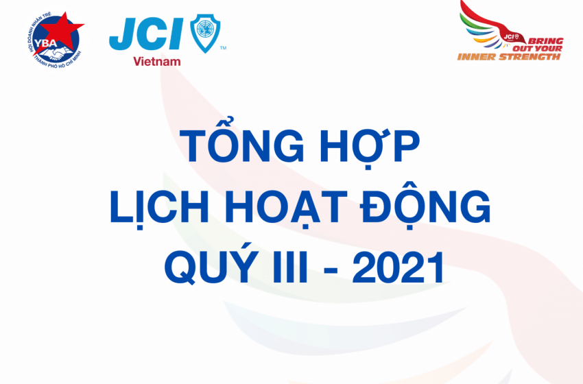  Lịch Hoạt Động JCI Vietnam Quý III – 2021