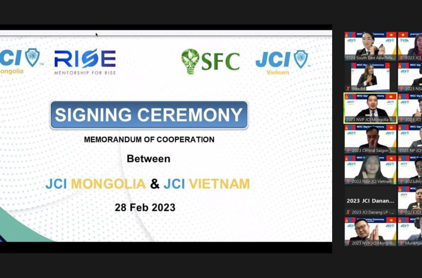  Lễ Ký Kết Biên Bản Ghi Nhớ Hợp Tác Giữa JCI Mongolia Và JCI Vietnam (MOC)