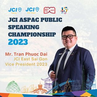  Phó Chủ Tịch JCI EAST SAIGON 2023 Đại diện JCI VIETNAM Tham Dự JCI ASPAC Public Speaking Championship 2023 Tại Indonesia