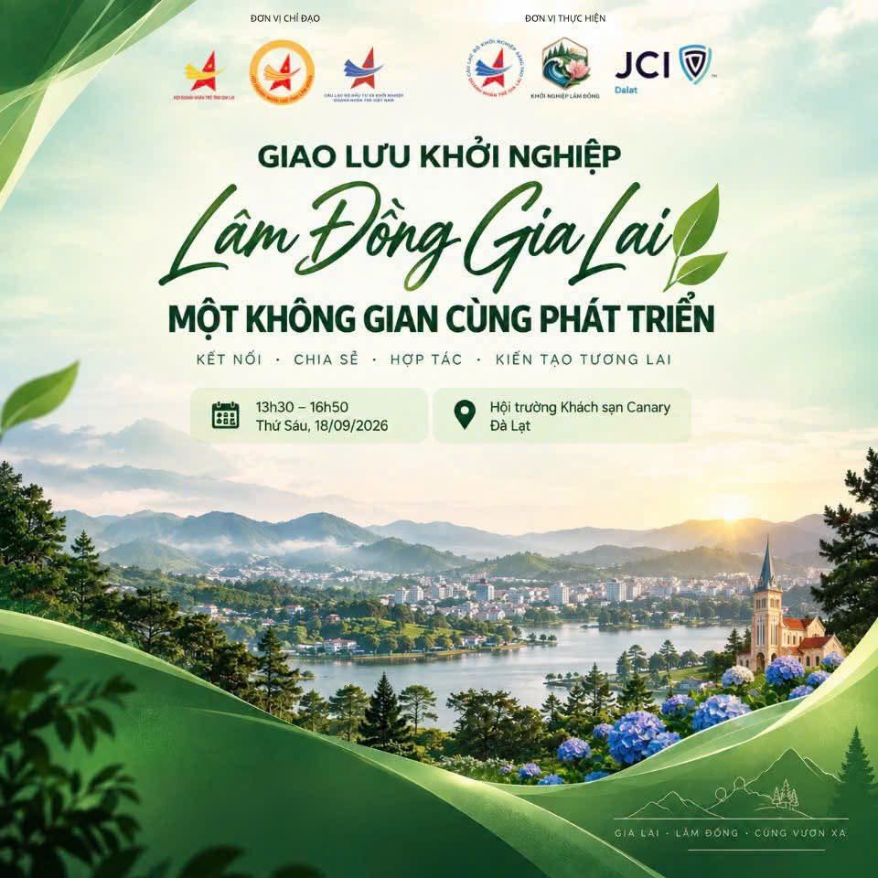 Poster giao lưu khởi nghiệp Ba vùng đất – Một không gian cùng phát triển