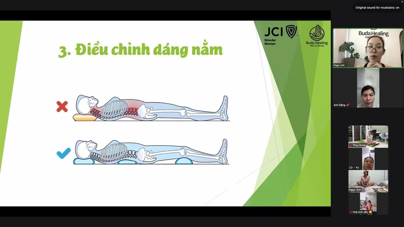 Workshop sức khỏe trực tuyến về đau mỏi cổ vai gáy của Wonder Mom